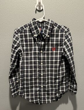 Youth Chaps Button Down Shirt Size 4/4T